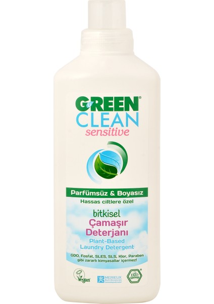 U Green Clean Sensitive Bitkisel Çamaşır Deterjanı 1000 ml