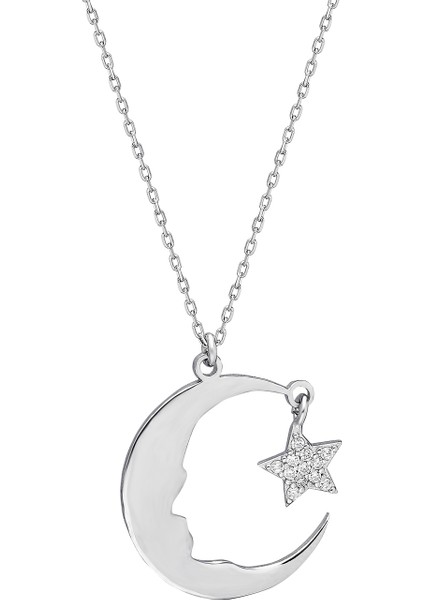 Gümüş Atatürk Silüeti Kolye