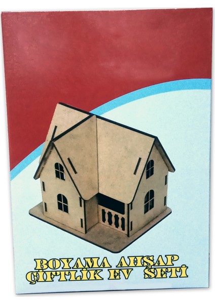 Ahşap Çiftlik Evi Maketi - 3 Boyutlu Ve Kutulu