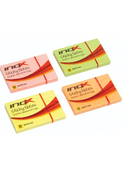 İnox 50X75 Yapışkanlı Not Kağıdı Fosforlu Pembe 80 Yp fiyatları