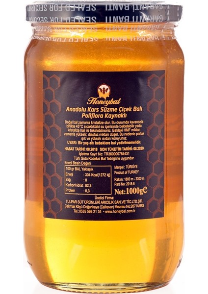 Anadolu Kars Süzme Çiçek Balı 1000 gr fiyatları