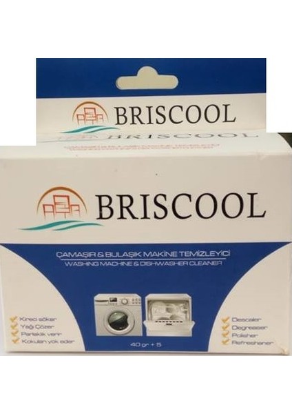 Briscool 10'lu Çamaşır Ve Bulaşık Makine Temizleyicisi 4 Ü 1 Arada Kireci Söker fiyatları