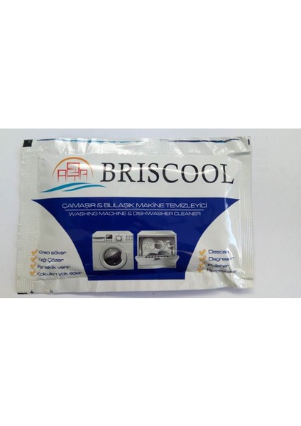 Briscool 10'lu Çamaşır Ve Bulaşık Makine Temizleyicisi 4 Ü 1 Arada Kireci Söker modelleri