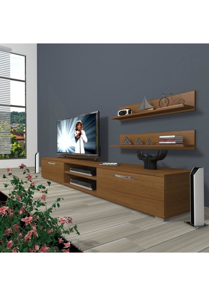 Eko 4 Mdf Dvd Tv Ünitesi Tv Sehpası Naturel Ceviz