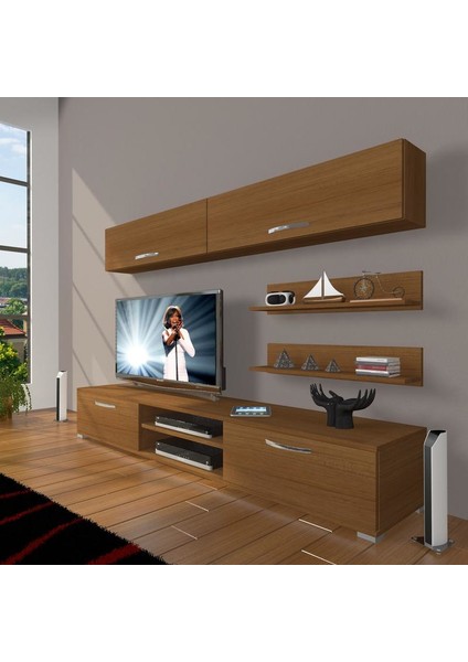 Eko 5 Slm Dvd Tv Ünitesi Tv Sehpası Naturel Ceviz