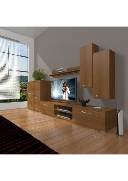 Eko 6 Mdf Dvd Tv Ünitesi Tv Sehpası Naturel Ceviz