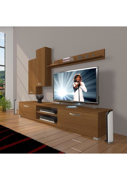 Eko 7 Slm Dvd Tv Ünitesi Tv Sehpası Naturel Ceviz