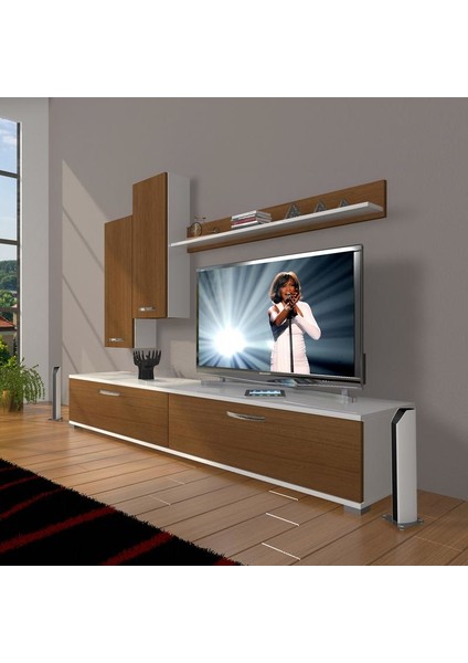 Eko 7 Slm Std Tv Ünitesi Tv Sehpası Beyaz Ceviz