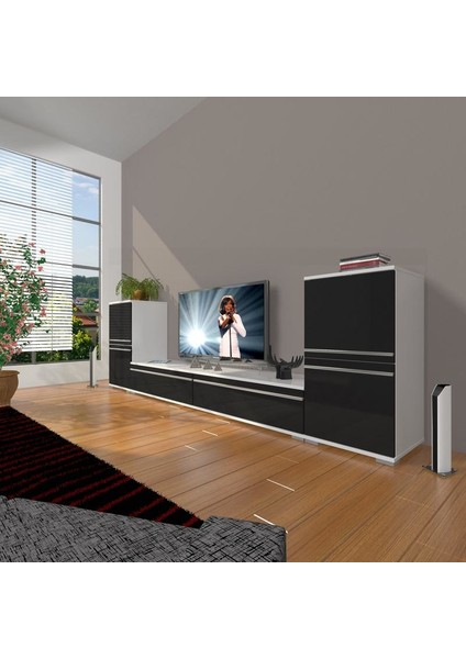 Eko On2 Mdf Std Tv Ünitesi Tv Sehpası Beyaz Siyah