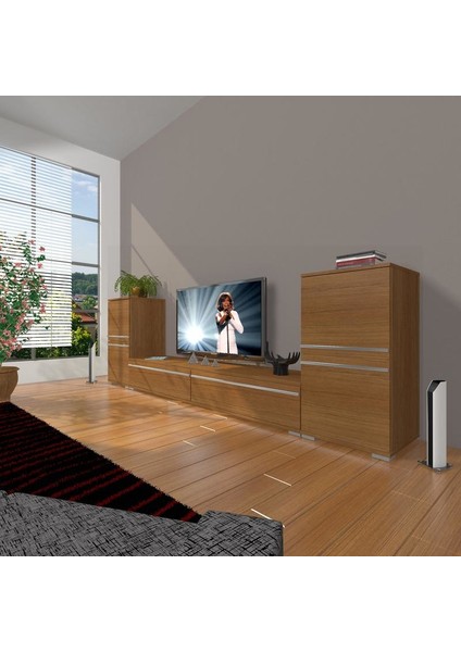 Eko On2 Mdf Std Tv Ünitesi Tv Sehpası Naturel Ceviz