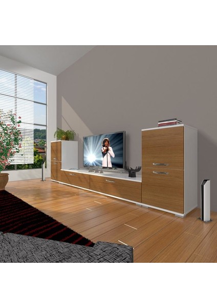 Eko On2 Slm Std Tv Ünitesi Tv Sehpası Beyaz Ceviz