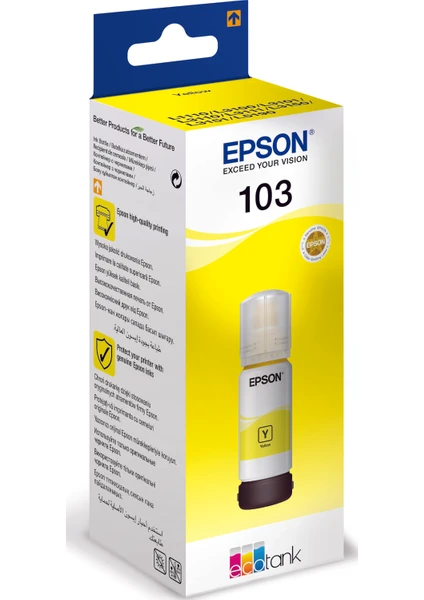 103 EcoTank 65 Ml Sarı ( Yellow ) Mürekkep Kartuş C13T00S44A