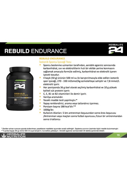 Nutrition Rebuild Endurance Vanilya Aromalı modelleri