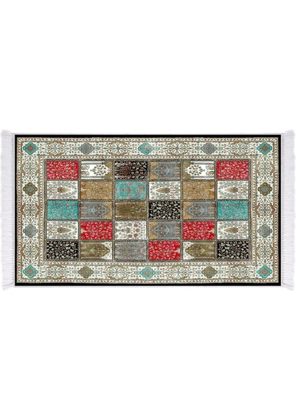 İnci Dijital Saçaklı Yıkanabilir Kaymaz Taban Halı 1831 Desen 1 80 x 200