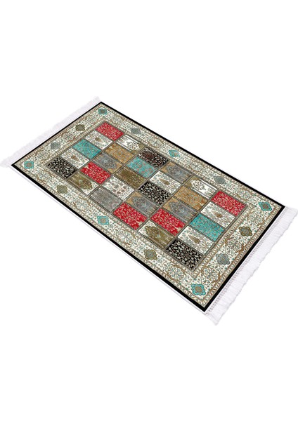İnci Dijital Saçaklı Yıkanabilir Kaymaz Taban Halı 1831 Desen 1 80 x 200