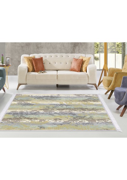 İnci Dijital Saçaklı Yıkanabilir Kaymaz Taban Halı 1896 80 x 120