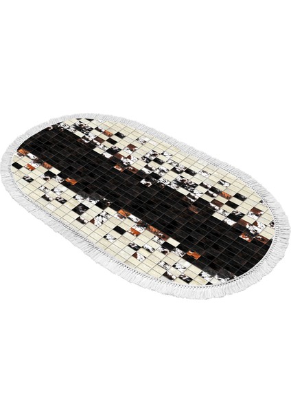 İnci Dijital Saçaklı Yıkanabilir Kaymaz Taban Halı Oval 1914 Desen 1 160 X 230 modelleri