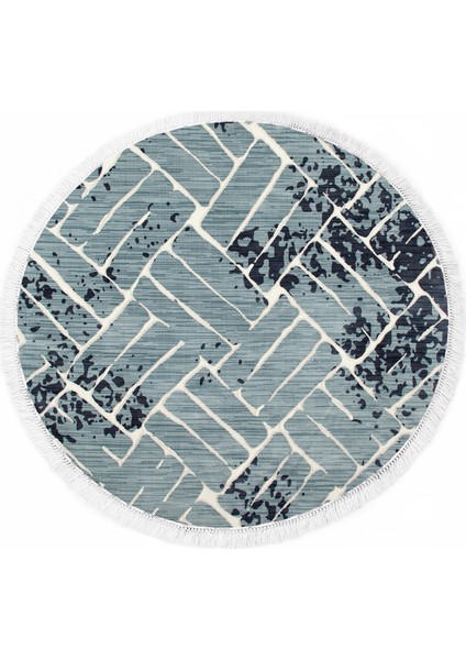 İnci Dijital Saçaklı Yıkanabilir Kaymaz Taban Halı Yuvarlak 1904 160 x 160 fiyatları