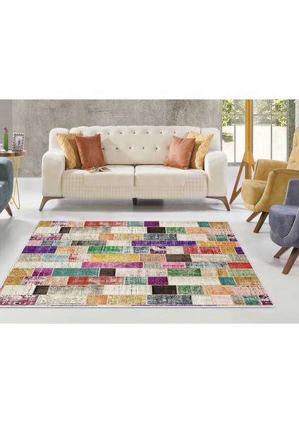 İnci Dijital Saçaksız Kaymaz Taban Yıkanabilir Halı 1879 Desen 1 80 x 120