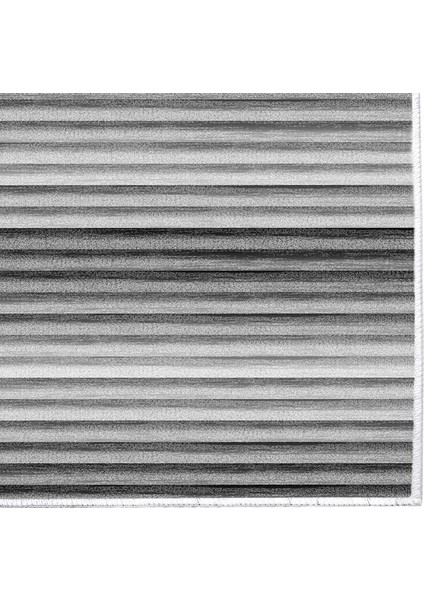 İpek Saçaksız Yıkanabilir Kaymaz Taban Halı 2121 Gri 80X120