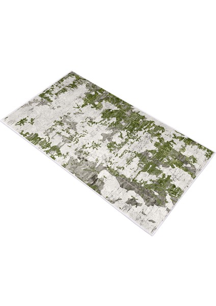 İpek Saçaksız Yıkanabilir Kaymaz Taban Halı 7003 Yeşil 80X120