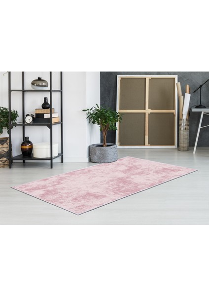 İpek Saçaksız Yıkanabilir Kaymaz Taban Yolluk Halı 2092 Pudra 80X200