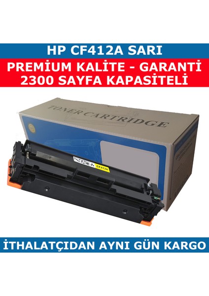 Renkli Toner Hp 410A-Cf412A Sarı Muadil Toner 2.300 fiyatları