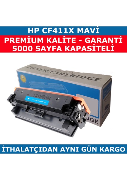 Hp 410X-Cf411X Mavi Muadil Toner 5.000 fiyatları
