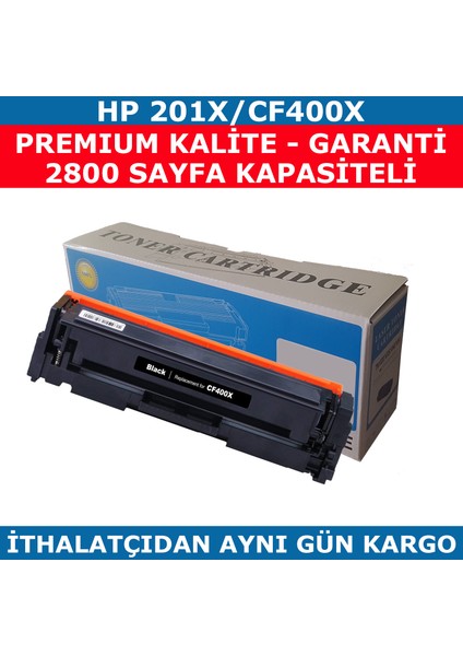 Hp 201X-Cf400X Siyah Muadil Toner 2.800 fiyatları