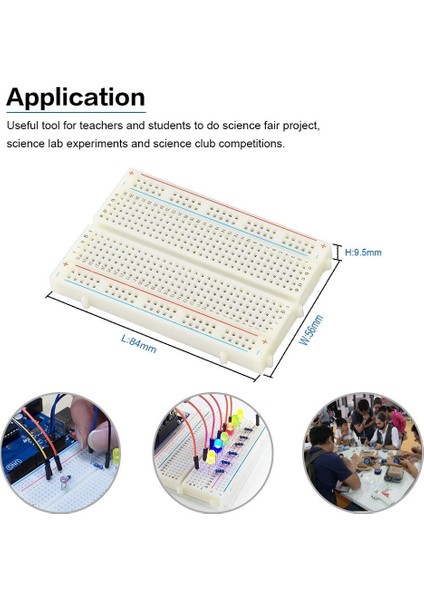 400 Bağlantı Noktaları Lehimsiz Breadboard - 3 Adet