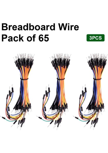 Breadboard Atlama Tel Paketi 65- E/E (3 Adet)