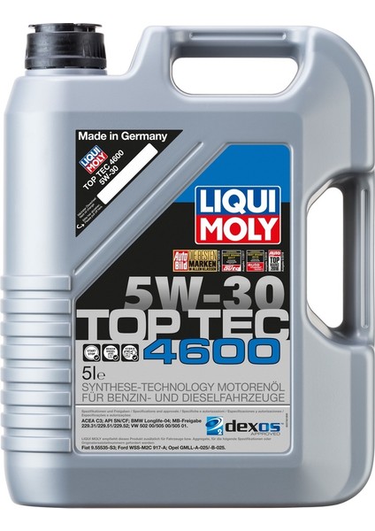 Top Tec 4600 5W-30 Tam Sentetik Motor Yağı 5 Lt. 2316