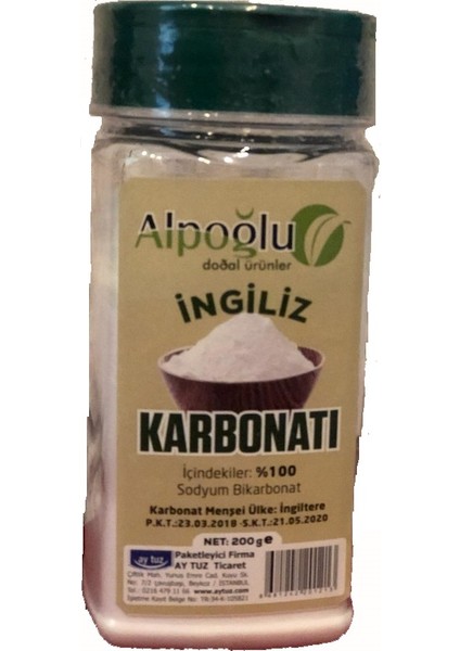 İngiliz Karbonatı Sodyum Bikarbonat