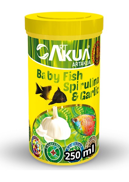 Baby Fish Spirulina & Garlic 100 Gr