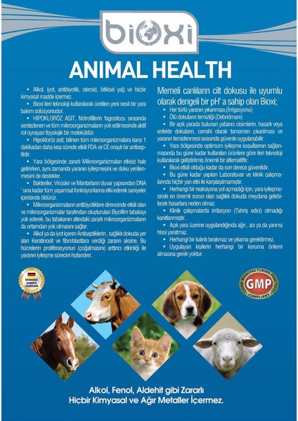 Animal Health 250 Ml. (Hayvan Yara Bakım Ve Temizleme Solusyonu)