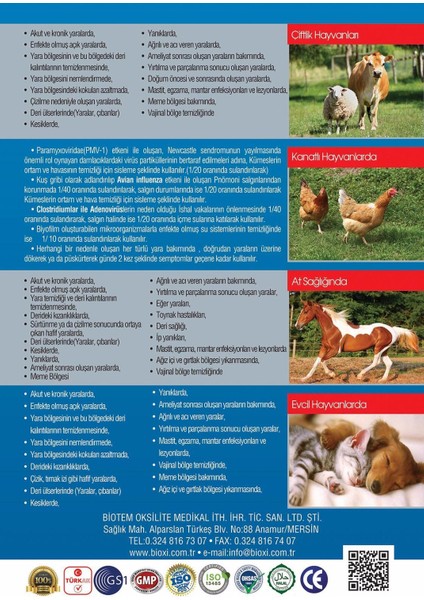 Animal Health 250 Ml. (Hayvan Yara Bakım Ve Temizleme Solusyonu)