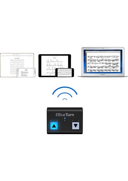 iRig BlueTurn Işıklı Bluetooth Sayfa Değiştirme / Kaydırma Cihazı (iOS, Android Mac) modelleri