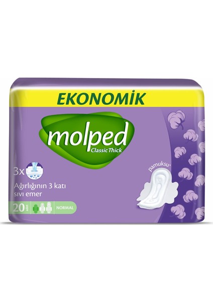 Kalın Ped Klasik Normal Ekonomik 20 Adet