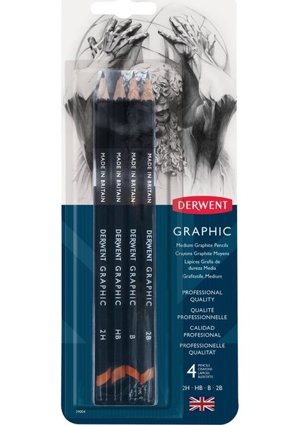 Graphic Pencil Medium 4'Lü Blister Designer