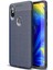 Xiaomi Mi Mix 3 Kılıf Deri Dokulu Silikon Lacivert 2