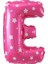 E Harf Pembe Kalp Folyo Balon 40 cm 1