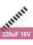 220uF 16V Elektrolitik Kondansatör 10 Adet 1