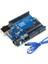 Arduino UNO R3 Dip Klon - USB Çip + USB Kablo 1