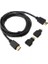 3in 1 HDMI Kablosu Micro / Mini HDMI Kablo 3'lü 2