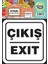 Crea Etiket Uyarı Çıkış/Exıt Etiketi 1175 1