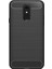 LG Q7 Plus Brushed Carbon Fiber Silikon Kılıf 1