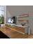 Eko 220R Mdf Tv Ünitesi Tv Sehpası Beyaz Ceviz 1