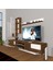 Eko 7 Mdf Dvd Krom Ayaklı Tv Ünitesi Tv Sehpası Ceviz Siyah 2