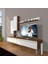 Eko 7 Mdf Std Krom Ayaklı Tv Ünitesi Tv Sehpası Ceviz Beyaz 1