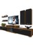 Flex 5D MDF Tv Ünitesi Tv Sehpası Ceviz Siyah 1